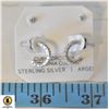 Image 1 : STERLING SILVER CUBIC ZIRCONIA EARRINGS