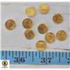 Image 1 : LOT OF 10 GOLD PLATED MINI REPLICA MAXIMILLION