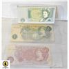 LOT OF 3 OLD VARIOUS GREAT BRITAIN BANK NOTES