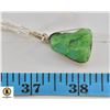 Image 1 : NEW .925 SILVER NECKLACE WITH GREEN GENSTONE