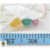 3 PCS COLOUR NATURAL AGATE GEMSTONE