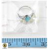 SAILIMUE STAINLESS STEEL TURQUOISE RING SIZE 9