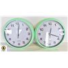 FLAT OF 2 WALL CLOCKS