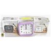 3 PACKS OF ALARM CLOCKS,SQUARE