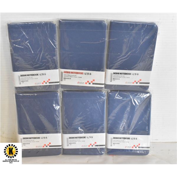 6 DIARY NOTEBOOKS,BLUE