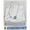 Image 1 : 18 INCHES STAINLESS STEEL NECKLACE AGATE DOUBLE