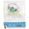 Image 1 : SAILIMUE STAINLESS STEEL TURQUOISE RING SIZE 9