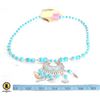 Image 1 : NEW BLUE BEAD NECKLACE WITH METAL PENDANT 22