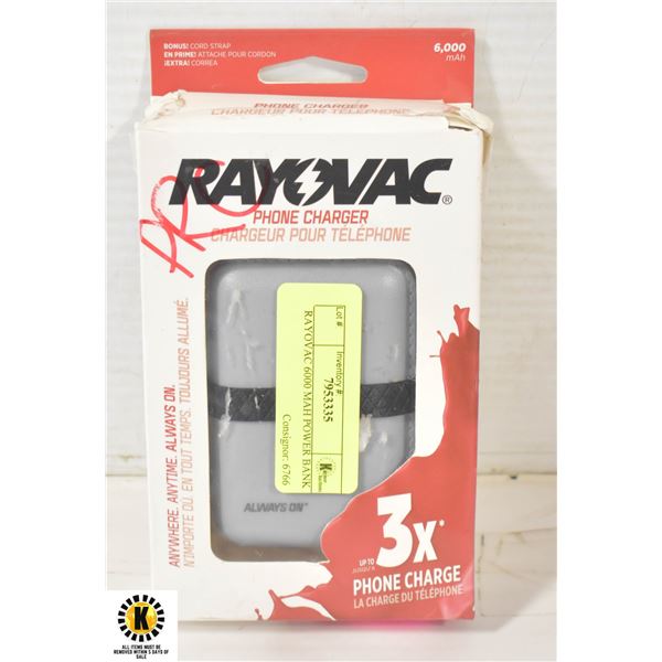 RAYOVAC 6000 MAH POWER BANK