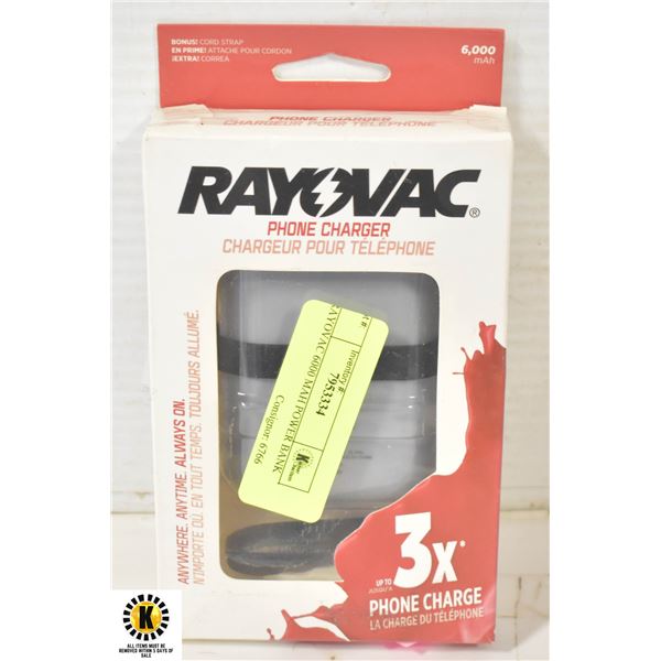 RAYOVAC 6000 MAH POWER BANK