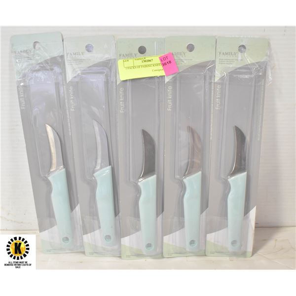 5 PACKS OF PAIRING KNIFES