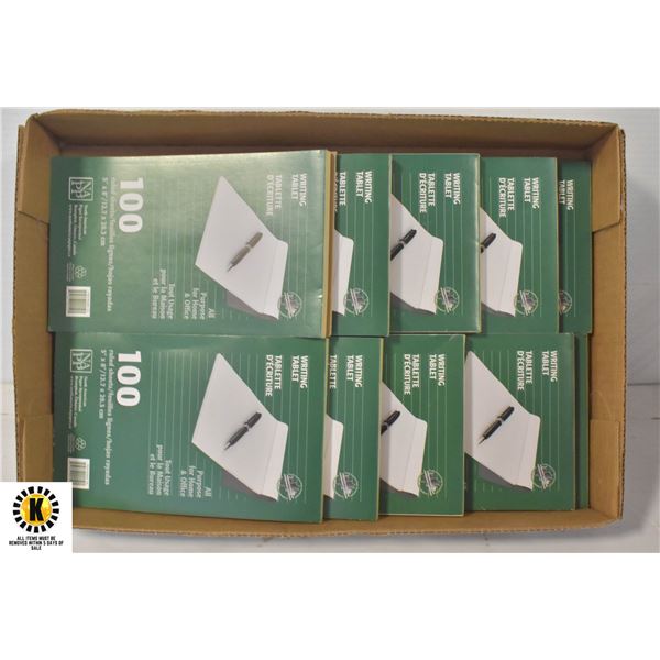 FLAT OF 100 SHEET WRITING PADS