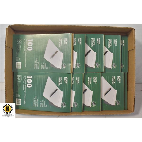 FLAT OF 100 SHEET WRITING PADS