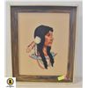 Image 1 : INDIAN PRINCESS (SUNSET STITCHERY) 16" X 20" FRA
