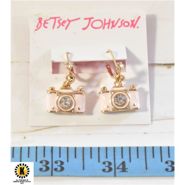 NEW BETSEY JOHNSON CAMERA EARRINGS