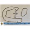 Image 1 : 24 INCH CHAIN WITH 3D CROSS AND MATCHING BRACELET