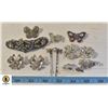 Image 1 : 12 BUTTERFLY THEMED HAIR CLIPS SMALL AND LARGE