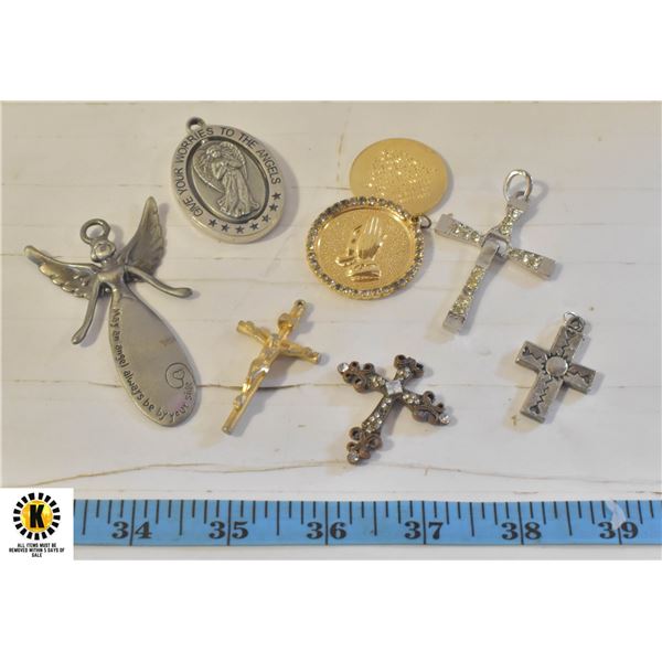 7 CROSS AND ANGEL THEME PENDANTS