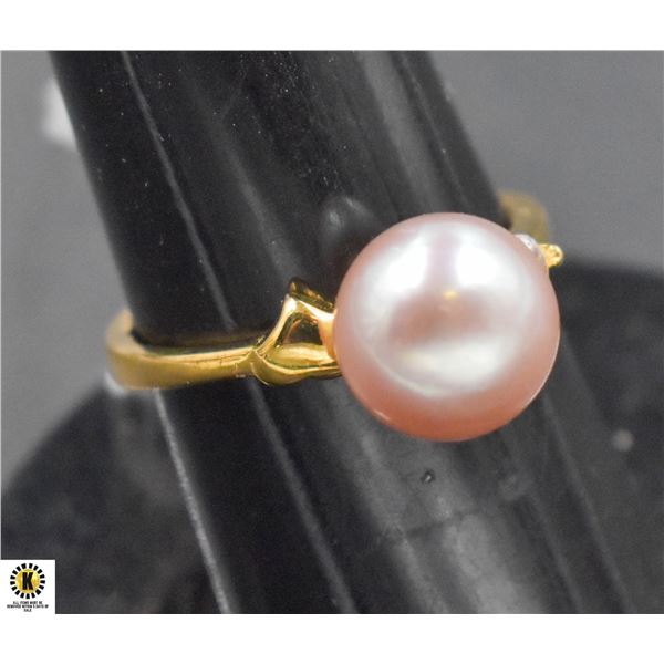 #411-NATURAL FRESH WATER PEARL RING SIZE 5.5