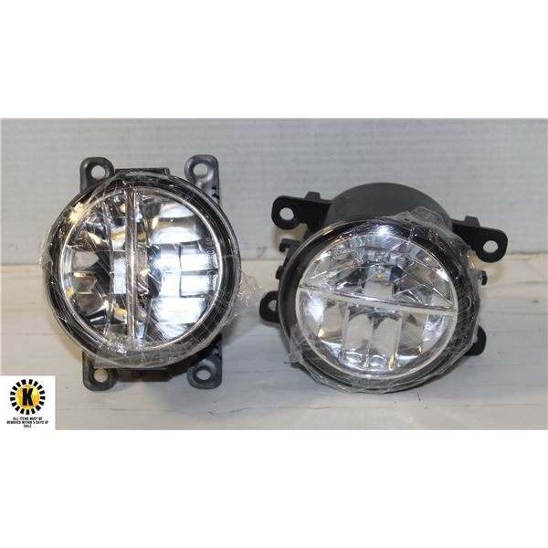 SET OF CAR FOG LIGHTS. NEW. FITS 2006-2019 MITSUBI