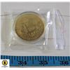 NEW NOVELTY BITCOIN GOLD PLATED IN CLEAR CASE