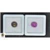 Image 1 : #169-NATURAL RUBY 4.40CT & CATE EYE 3.17 CT