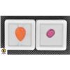 Image 1 : #155-NATURAL RUBY 2.60CT,ORANG CAMELIAN 5.02CT