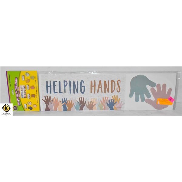 NEW HELPING HANDS BULLETIN BOARD TEACHER STICKERS