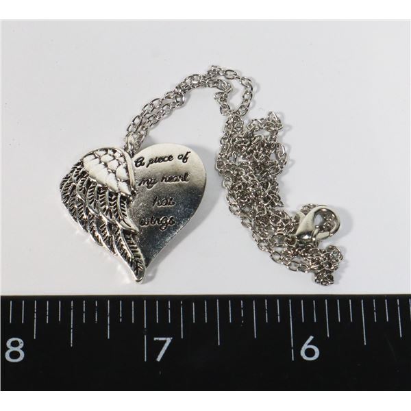 NEW HEART PENDANT SAYS: A PIECE OF MY HEART HAS