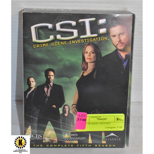  CSI  SEASON 5 DVD SET