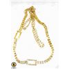 Image 1 : 24 INCH GOLD TONE MEGA JEWELED NECKLACE