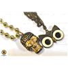 Image 1 : OWL EYES AND JEWELED SKULL NECKLACES