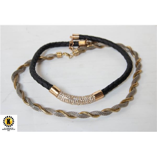 PAIR OF 16 INCH ORNATE NECKLACES