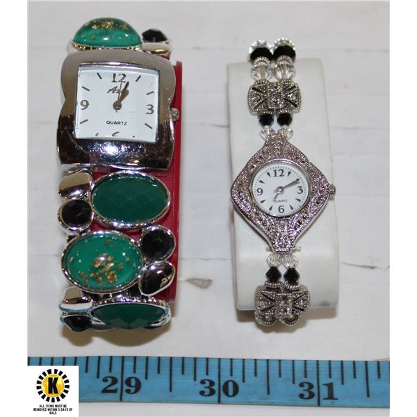 2 ESTATE LADIES FANCY WATCHES TOGETHER-ESTATE