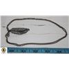 Image 1 : 13.8 GRAM .925 STAMPED CHAIN WITH LEAF PENDANT 28