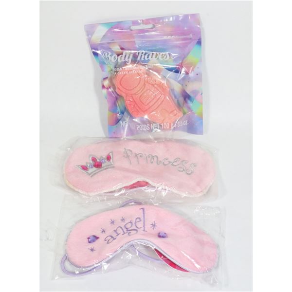 NEW BATH BOMB SOLD WITH TWO NEW SLEEP MASKS