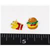 Image 1 : NEW HAMBURGER AND FRY STUD EARRINGS