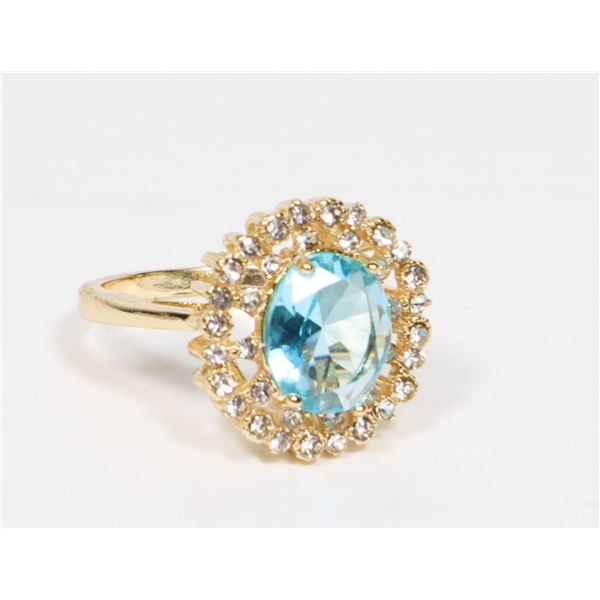 NEW ROUND RHINESTONE SIZE 8 RING