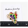 Image 1 : NEW RAINBOW, RHINESTONE BUTTERFLY BROOCH