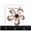 Image 1 : NEW ANTIQUE STYLE RHINESTONE FLOWER BROOCH