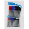 2 NEW PACKS OF PERMANENT MARKERS. BLACK, BLUE AND