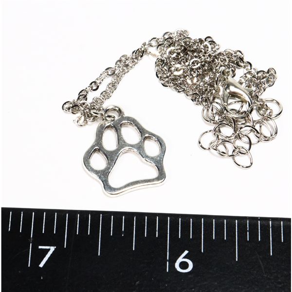 NEW PAW PRINT PENDANT AND CHAIN