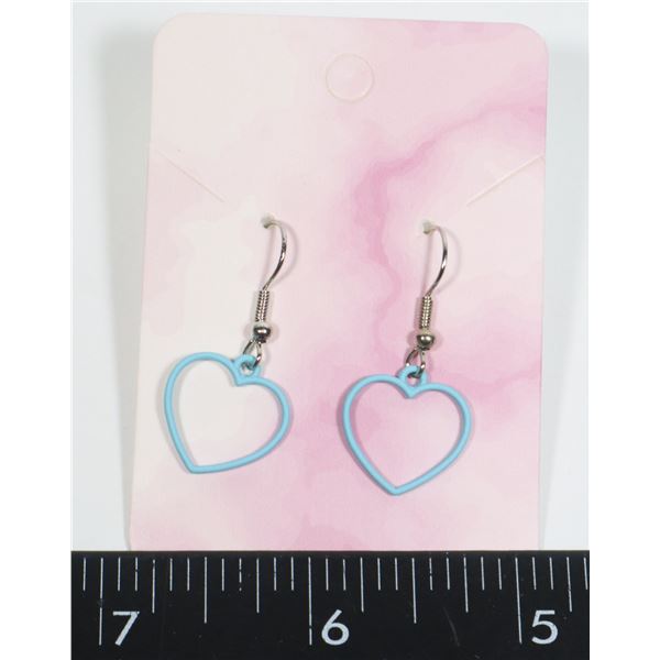 NEW HEART CHARM DROP EARRINGS