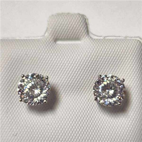 BZ1433-49 14K WHITE MOISSANITE (3.1CT) EARRINGS