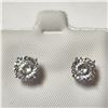 Image 1 : BZ1433-49 14K WHITE MOISSANITE (3.1CT) EARRINGS