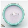 Image 1 : WHITE FIRE OPAL RING SIZE 8.5 NEW IN GIFT BOX