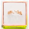 Image 1 : NEW CZ ROSE GOLD PLATED FLOWER/LEAF RING WITH