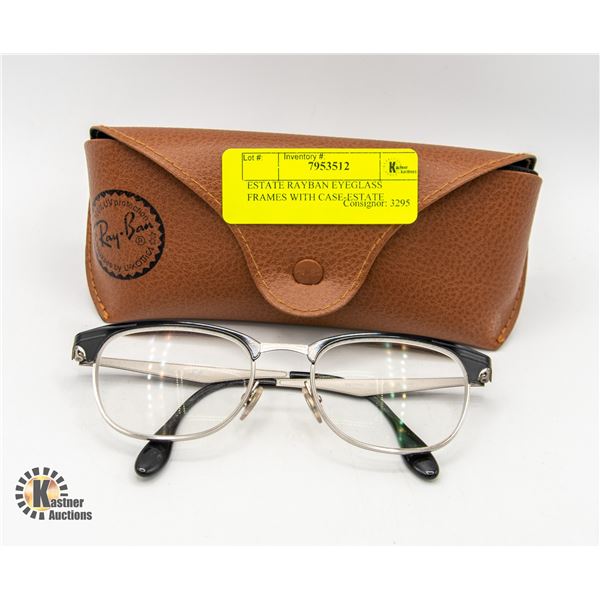 ESTATE RAYBAN EYEGLASS FRAMES WITH CASE