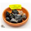 Image 1 : TRAY OF GENUINE OBSIDIAN + SMOKY QUARTZ SPECIMENS