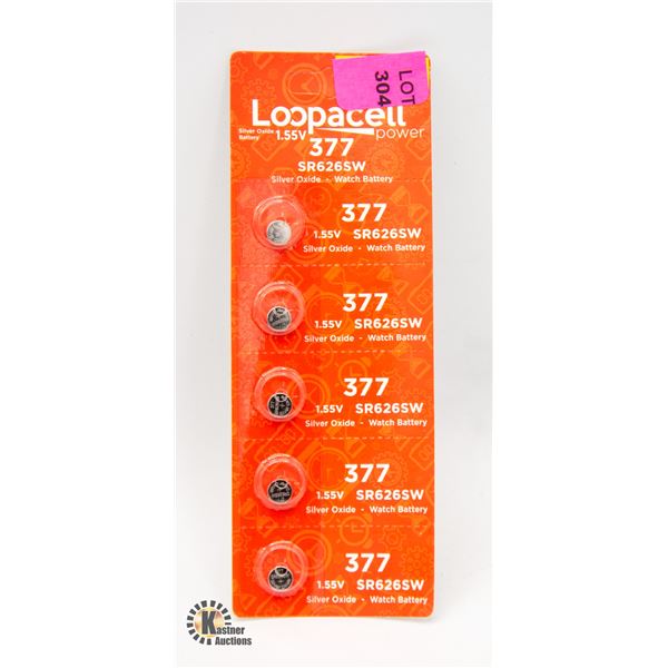 PACK OF 5 SR626SW (377) WATCH BATTERYS